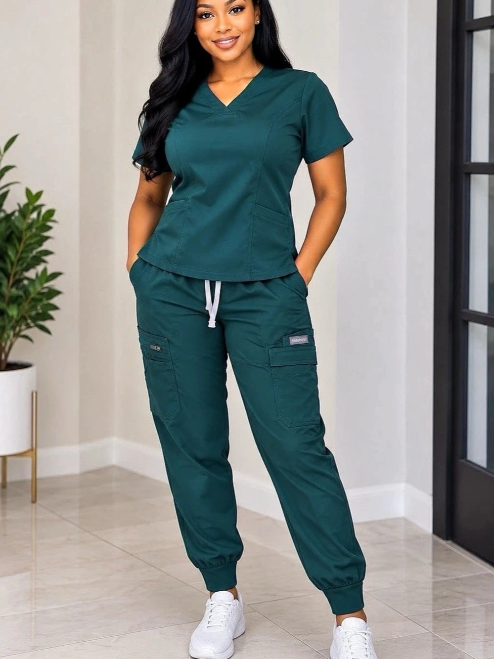 Women's Scrub Set in Green Like New - Picture 2 of 7
